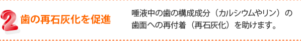 フッ素の３つの虫歯予防効果 