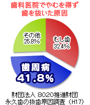 歯科医院でやむを得ず歯を抜いた原因 | 永久歯の抜歯原因調査